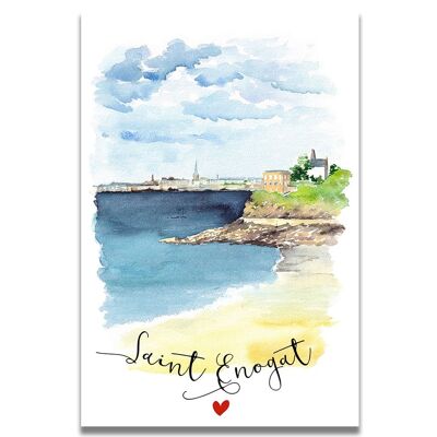 Carte Aquarelle Saint-Enogat