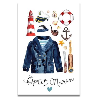 Marine Spirit Watercolor Card