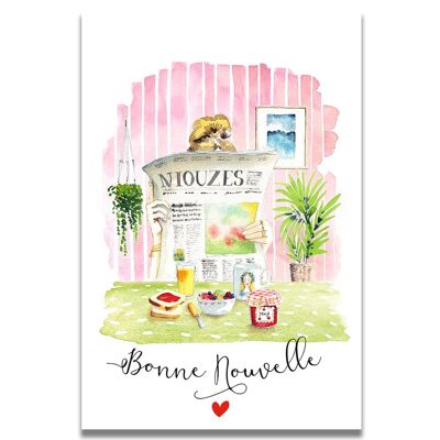 Carte Aquarelle Bonne Nouvelle