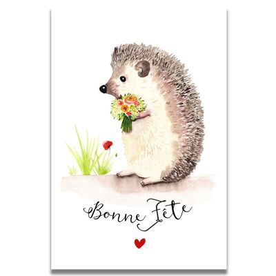 The Hedgehog Happy Birthday Watercolor Card