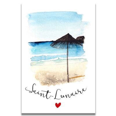 Saint-Lunaire-Aquarellkarte
