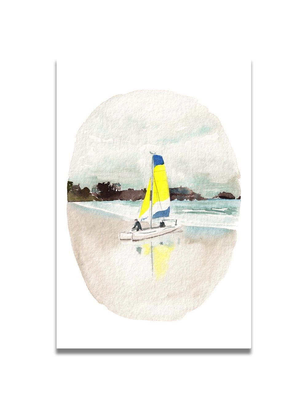 Aquarellkarte Leinen los!