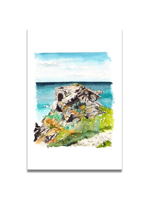 Carte Aquarelle Pointe du Décollé