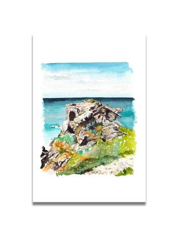 Carte Aquarelle Pointe du Décollé 1