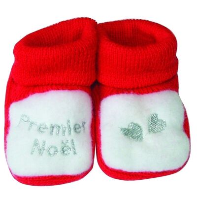 CHRISTMAS SLIPPERS-Red/ White
