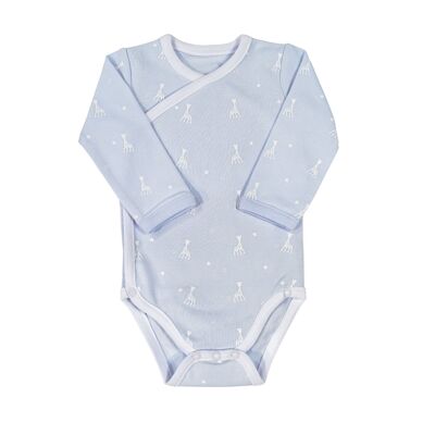 BOY'S CROSSED BODYSUIT - 1M SOPHIE LA GIRAFFE-BLUE