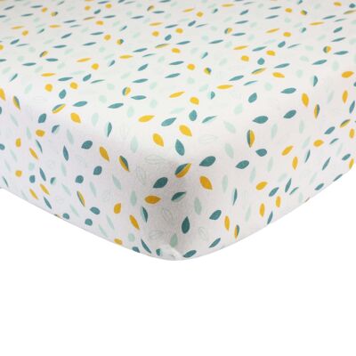 FITTED SHEET LEAVES 70X140 CM-MULTICOLORED