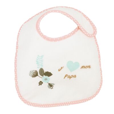 7 BIRTH BIBS - BABY LOVE GIRL-PINK