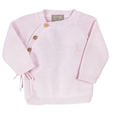 GIRL'S GARTER STITCH BRA - 1/3 M SOPHIE LA GIRAFE - PINK