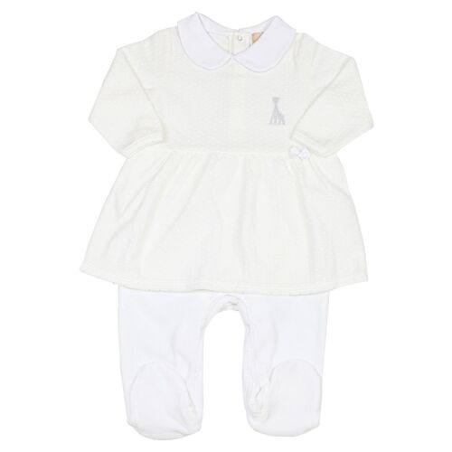 DORS-BIEN ROBE 12M-SOPHIE LA GIRAFE-Beige/Blanc