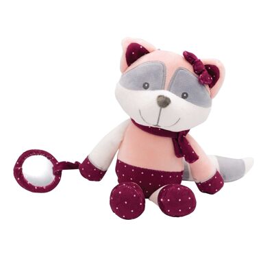 PELUCHE D'ACTIVITE - KIPIC & OLGA-Rose/Blanc/Pourpre