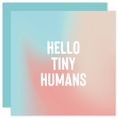 Hola pequeña tarjeta de gemelos humanos humanos