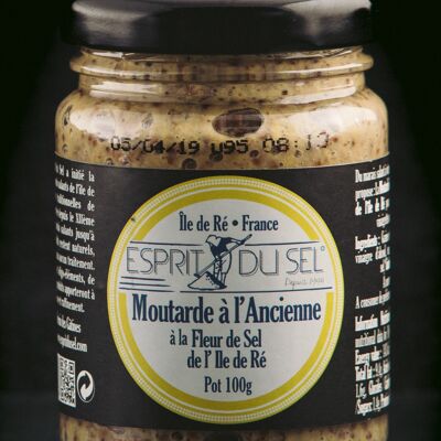 Organic ancient mustard with fleur de sel from Ile de Ré 100gr