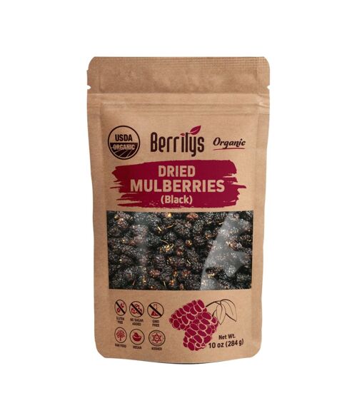 Organic Dried Mulberries Black *Retail*