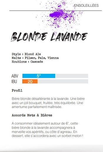 Bière Blonde Lavande 33cl 3