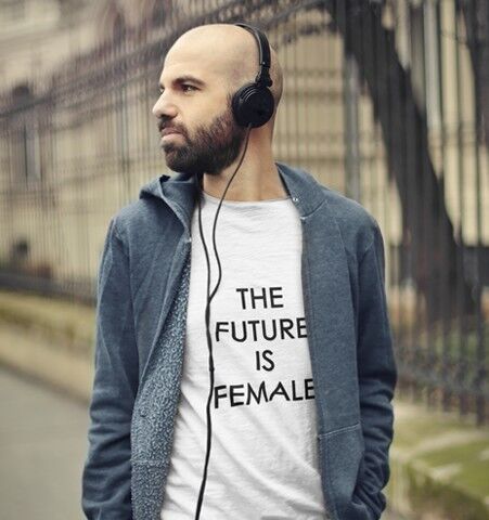 Gerade geschnittenes T-Shirt FUTURE IS FEMALE Schwarz