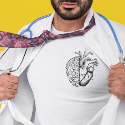 Gerades Herz/Gehirn-T-Shirt