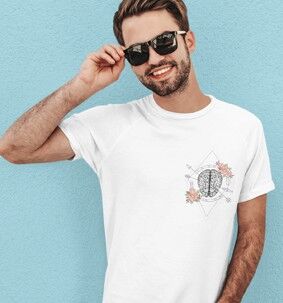 Gerades Gehirn-Kompass-T-Shirt