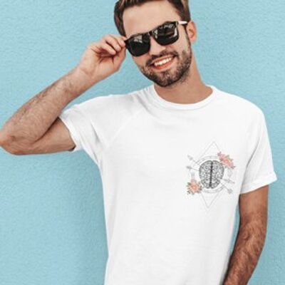 T-shirt droit de boussole de cerveau