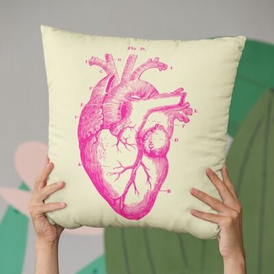 Cushion Cover 50 x 50 HEART Fuchsia