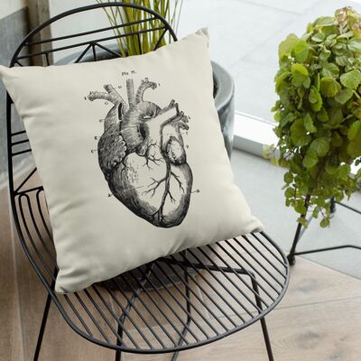 Cushion Cover 50 x 50 HEART Black
