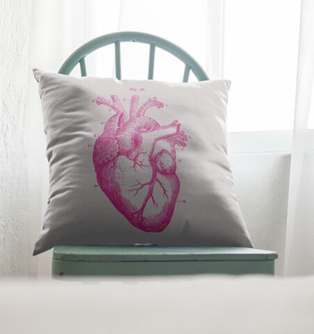 HERZ Kissenbezug 40x40 Fuchsia