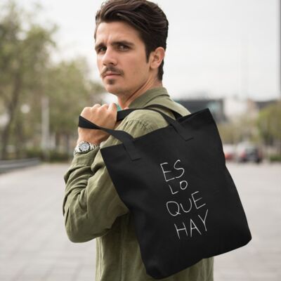 Totebag ES LO QUE HAY Negro