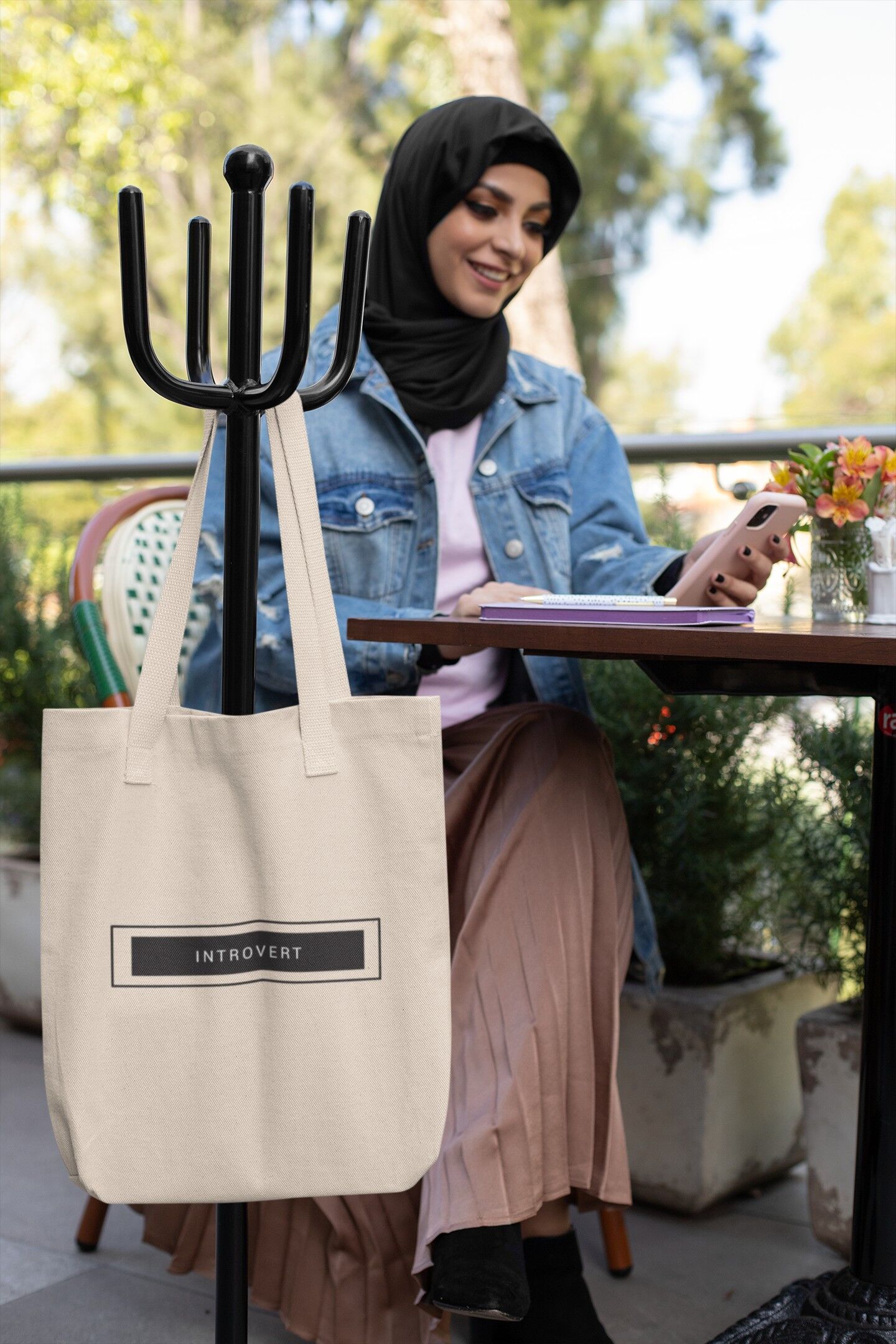 Totebag Introvert/Extrovert Negro