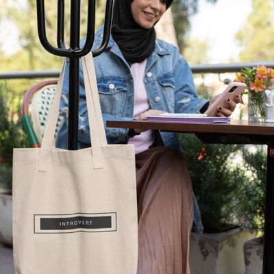 Tote bag Introvert/Extrovert Black