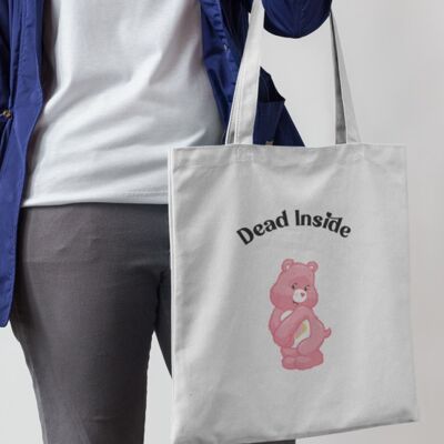 Totebag Ours mort à l'intérieur