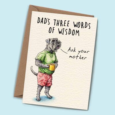 Tarjeta de Palabras de Sabiduría - Tarjeta del Día del Padre