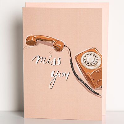 miss you greeting card