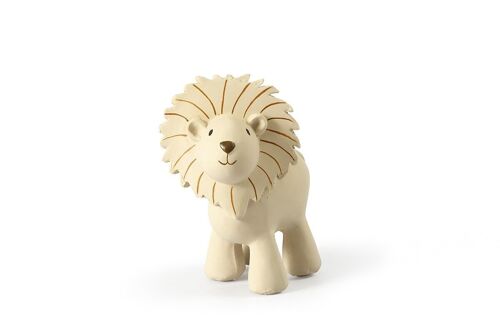 Tikiri: MON PREMIER ANIMAL SAFARI / LION, en caoutchouc naturel, avec grelot, avec carte, 0+