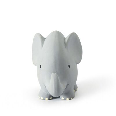 Tikiri: MY FIRST ANIMAL SAFARI / ELEPHANT, in natural rubber, with bell, with card, 0+