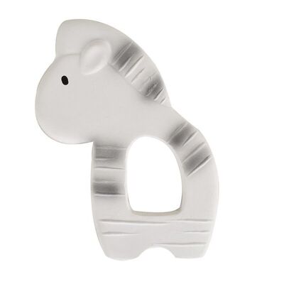 Tikiri: TEETHING RING - MY FIRST ANIMAL SAFARI / ZEBRA 9x11.5cm, in natural rubber, on card, 0+