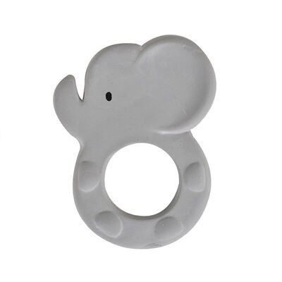 Tikiri: TEETHING RING - MY FIRST ANIMAL SAFARI / ELEPHANT 8x10.5cm, in natural rubber, on card, 0+