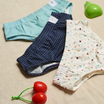 Pack 3 Briefs for Boys - Boy's underwear - Pack 3 FRUITS slips - Boy's underwear