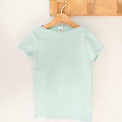 T-shirt manches courtes en coton bio - Vert d'eau