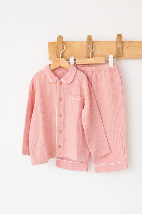 Pijama camisero algodón orgánico - Pétalo