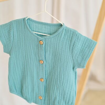 Organic cotton baby romper - Mint