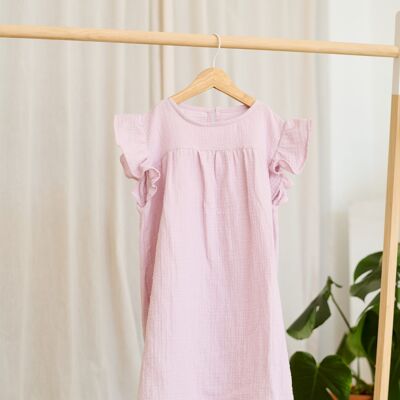 Plumeti ruffle dress/nightgown - mauve