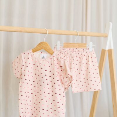 Cherry organic cotton pajamas