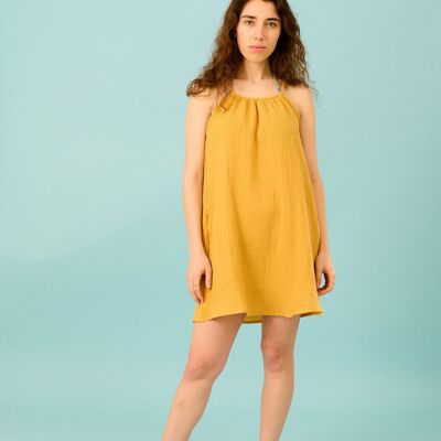 Beachwear women's dress - Mustard