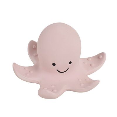 Tikiri: MY FIRST MARINE ANIMAL / OCTOPUS 6cm, in natural rubber, with bell, with card, 0+