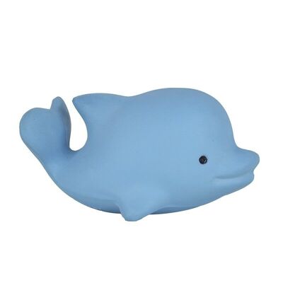 Tikiri: MY FIRST MARINE ANIMAL / DOLPHIN 6cm, in natural rubber, with bell, with card, 0+