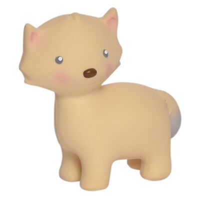 Tikiri: MY FIRST ARCTIC ANIMAL / FOX 10cm, with bell, in natural rubber, with card, 0+