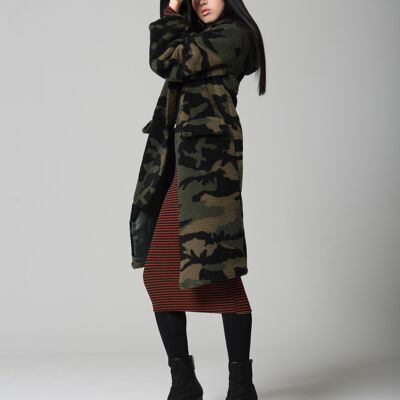 CAPPOTTO CAMOUFLAGE;OLIVE
