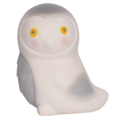 Tikiri: MY FIRST ARCTIC ANIMAL / SNOW OWL 10cm, with bell, in natural rubber, with card, 0+
