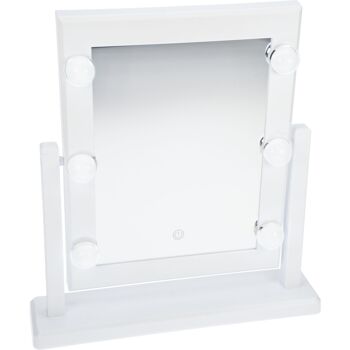 Miroir réglable avec 6 lumières LED et bouton capteur 4