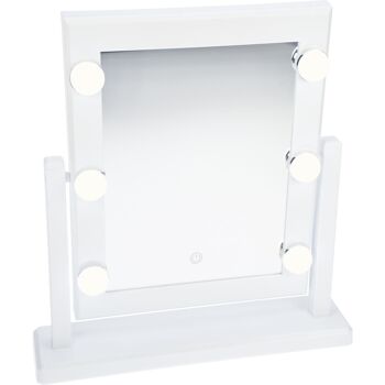 Miroir réglable avec 6 lumières LED et bouton capteur 5
